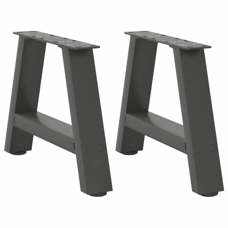 Kavos staliuko kojelės, A formos, 2 vnt., antracito spalvos, 50x(30-31) cm, plienas