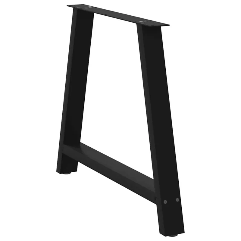 Valgomojo stalo kojelės, A formos, 2 vnt., juodos, 100x(72-73) cm, plienas