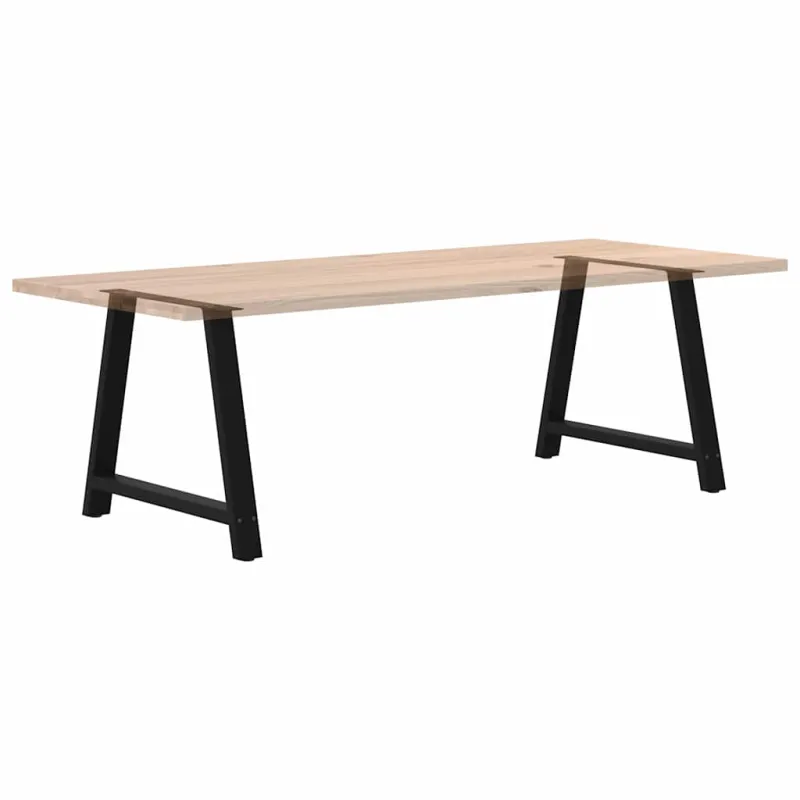 Valgomojo stalo kojelės, A formos, 2 vnt., juodos, 100x(72-73) cm, plienas
