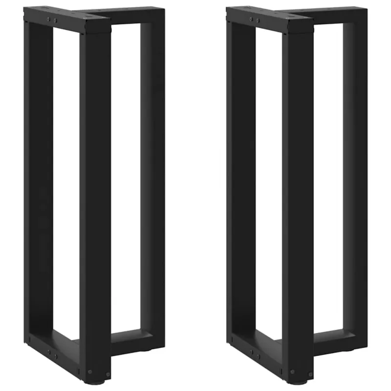 Baro stalo kojos, T formos, 2 vnt., juodos, 50x35x(100-101) cm, plienas