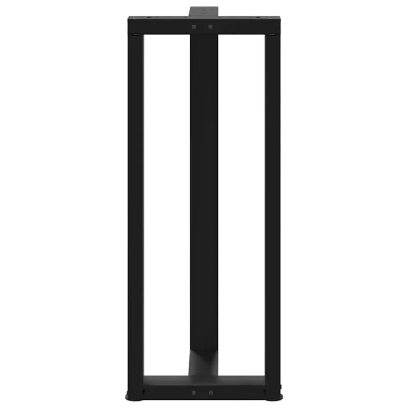 Baro stalo kojos, T formos, 2 vnt., juodos, 50x35x(100-101) cm, plienas