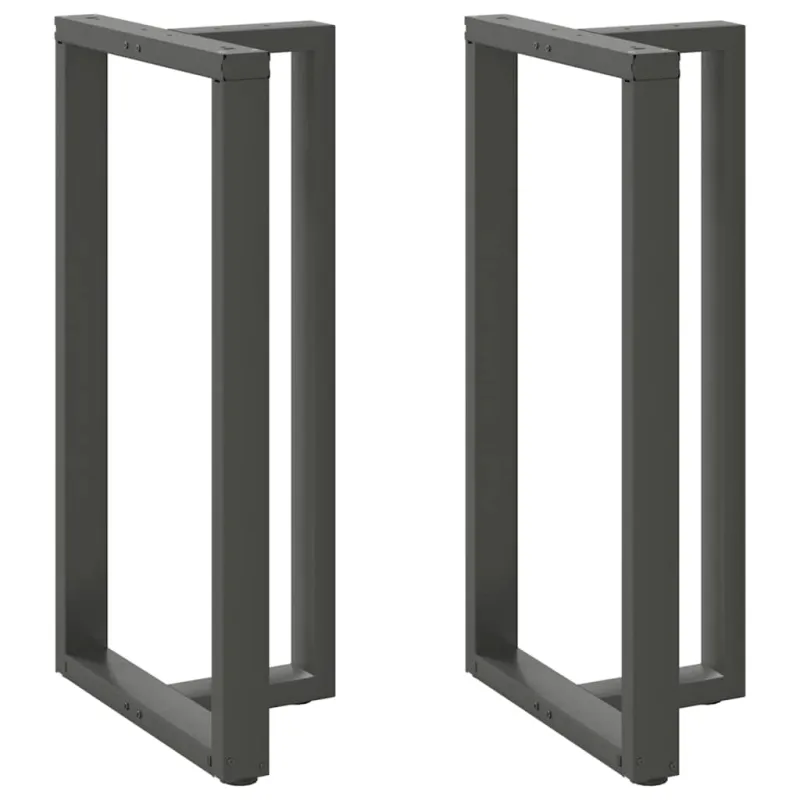 Baro stalo kojos, T formos, 2 vnt., antracito spalvos, 60x35x(110-111) cm, plienas