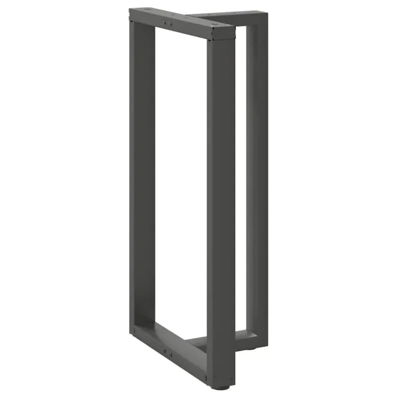 Baro stalo kojos, T formos, 2 vnt., antracito spalvos, 60x35x(110-111) cm, plienas