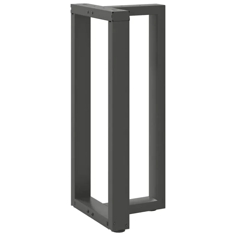 Baro stalo kojos, T formos, 2 vnt., antracito spalvos, 40x35x(90-91) cm, plienas