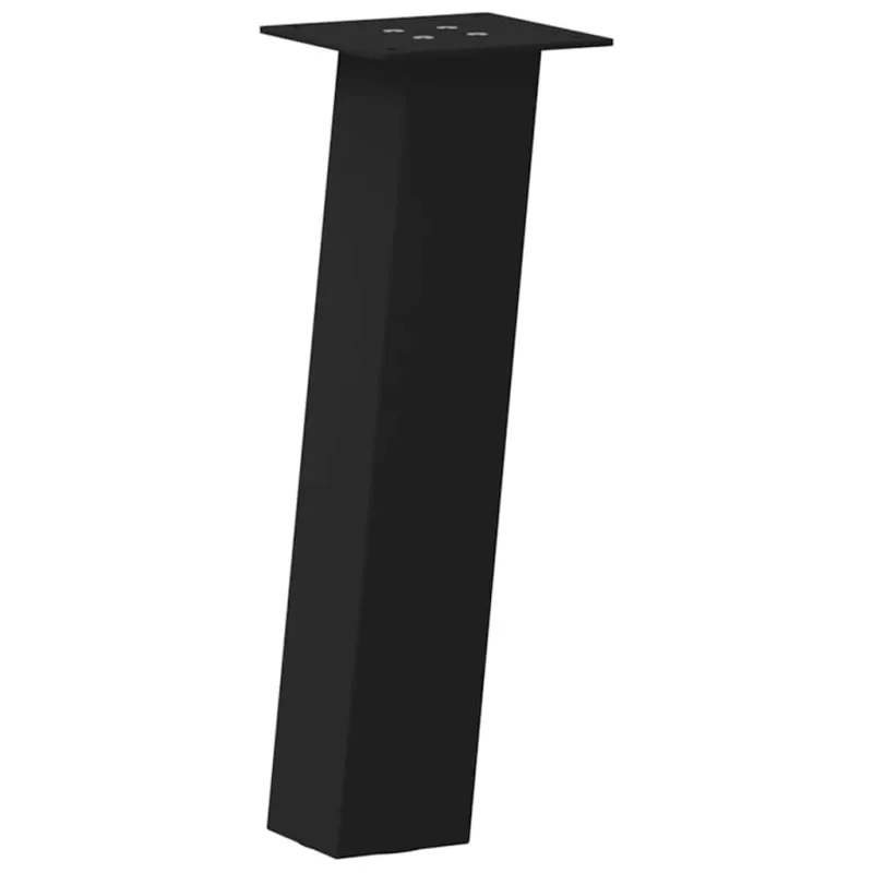 Kavos staliuko kojelės, 4 vnt., juodos, 42 cm, plienas