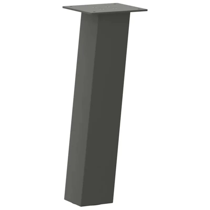 Kavos staliuko kojelės, 4 vnt., antracito spalvos, 42 cm, plienas