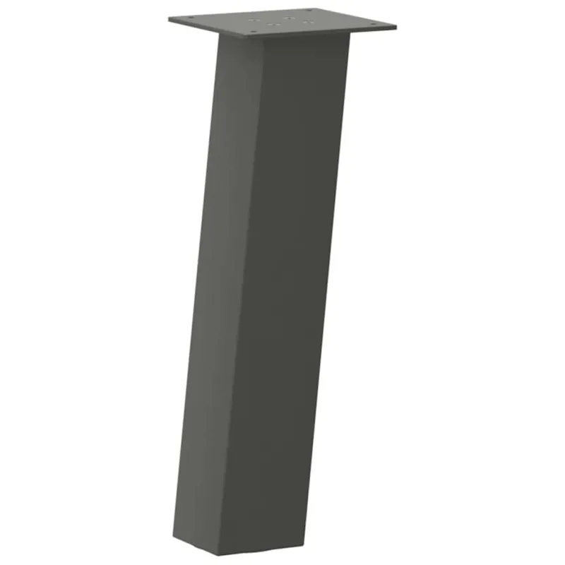 Kavos staliuko kojelės, 4 vnt., antracito spalvos, 30 cm, plienas