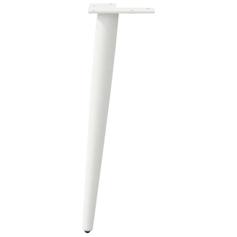 Kavos staliuko kojelės, kūginės, 4 vnt., baltos, 30-31 cm, plienas