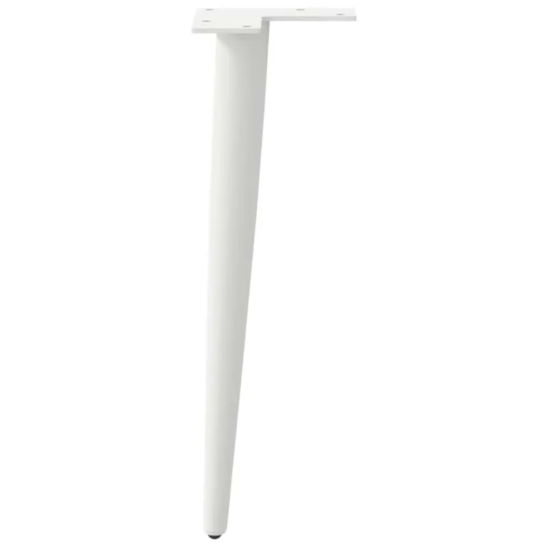 Kavos staliuko kojelės, kūginės, 4 vnt., baltos, 30-31 cm, plienas