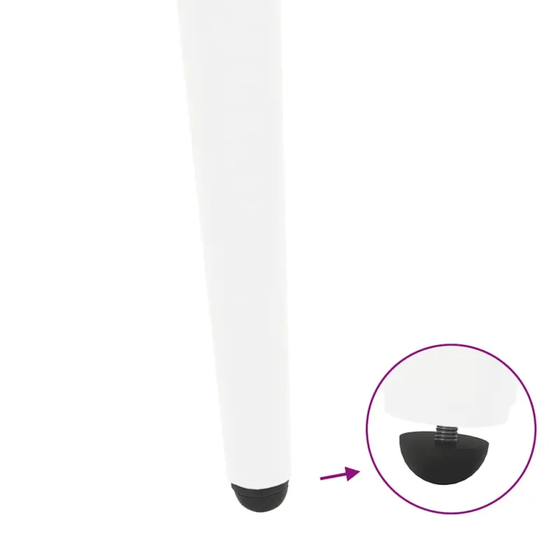 Kavos staliuko kojelės, kūginės, 4 vnt., baltos, 30-31 cm, plienas