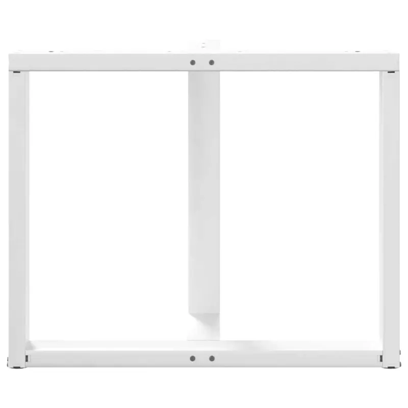 Valgomojo stalo kojelės, 2 vnt., baltos, 100x35x(72-73) cm, plienas