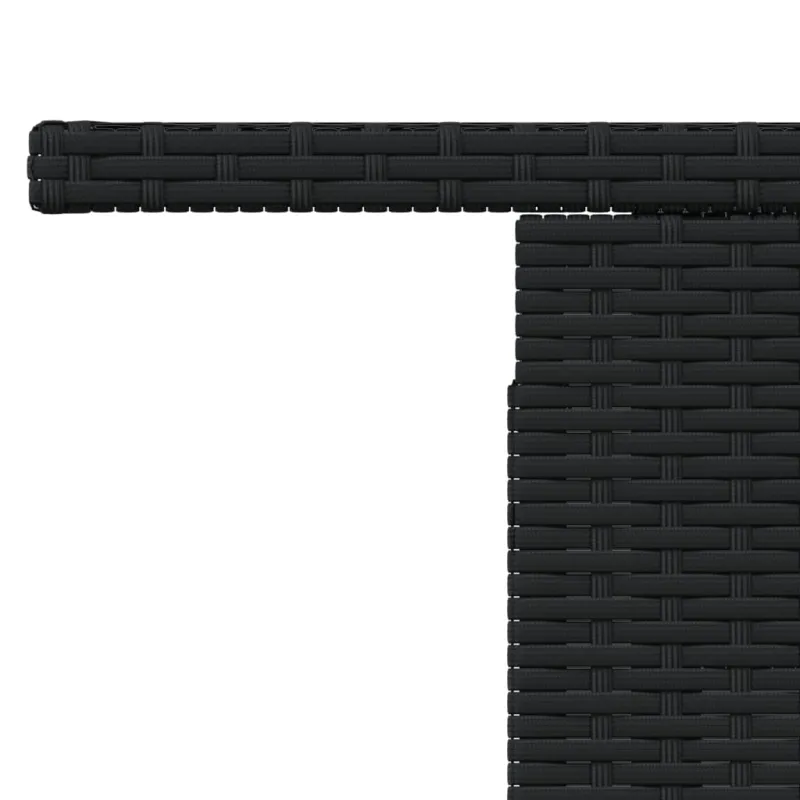 Pöytä lasipintaisella tabletopilla, musta, 100x55x73cm, PE-rattaita