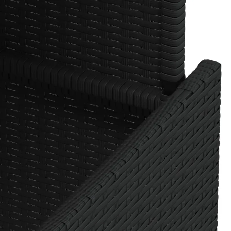 Pöytä lasipintaisella tabletopilla, musta, 100x55x73cm, PE-rattaita