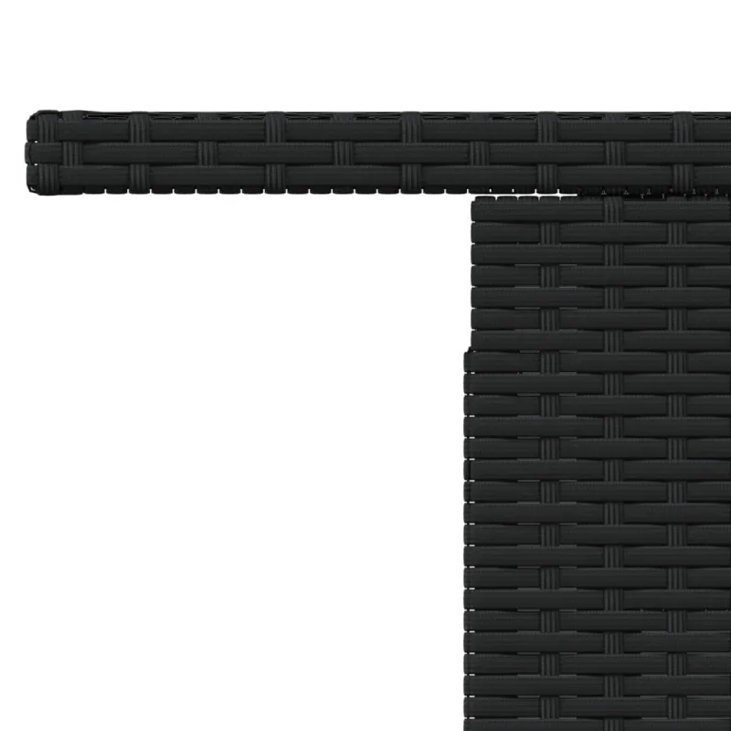 Sodo pöytä, musta, 100x55x73 cm, polyrattana/akasiapuu