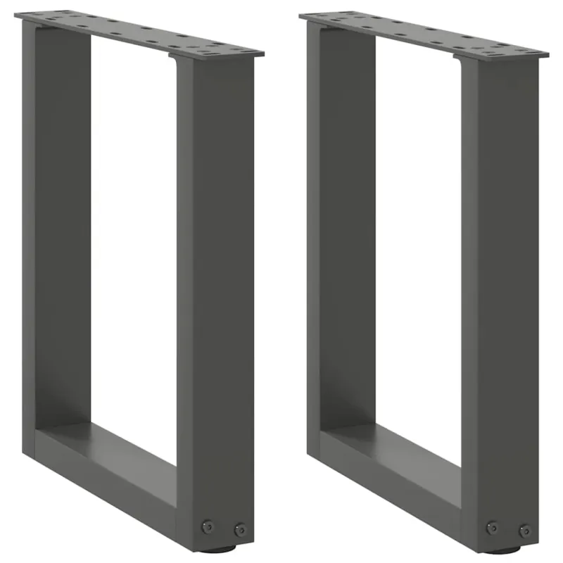 Kavos staliuko kojelės, 2 vnt., antracito spalvos, 28x(42-43) cm, plienas