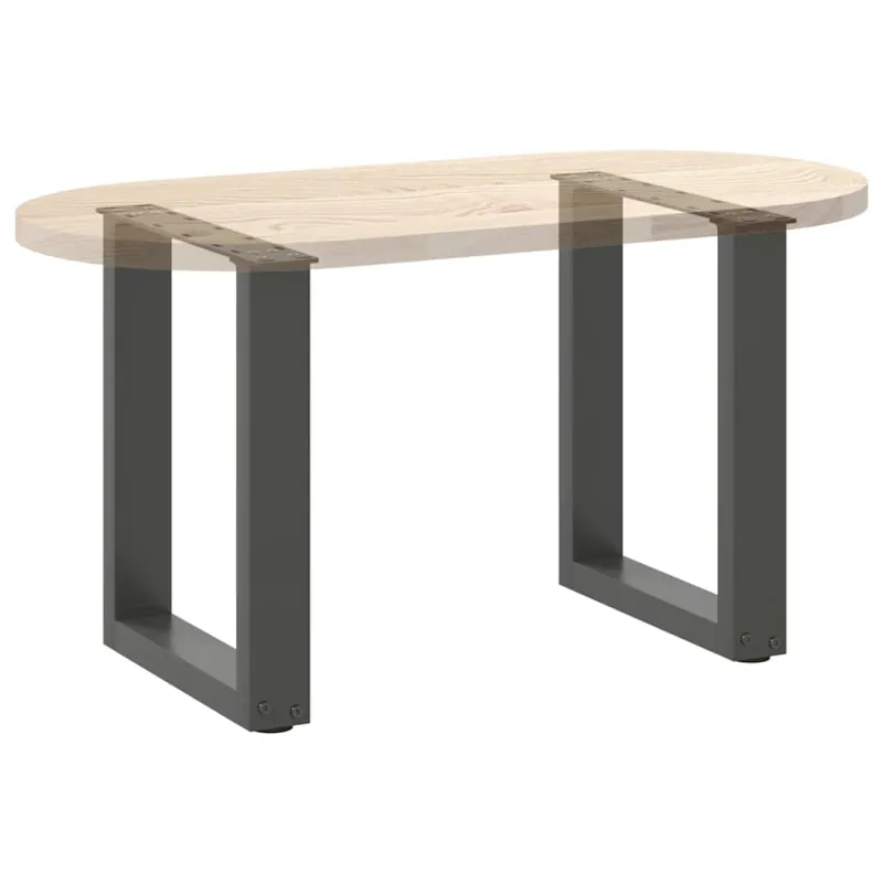 Kavos staliuko kojelės, 2 vnt., antracito spalvos, 28x(42-43) cm, plienas