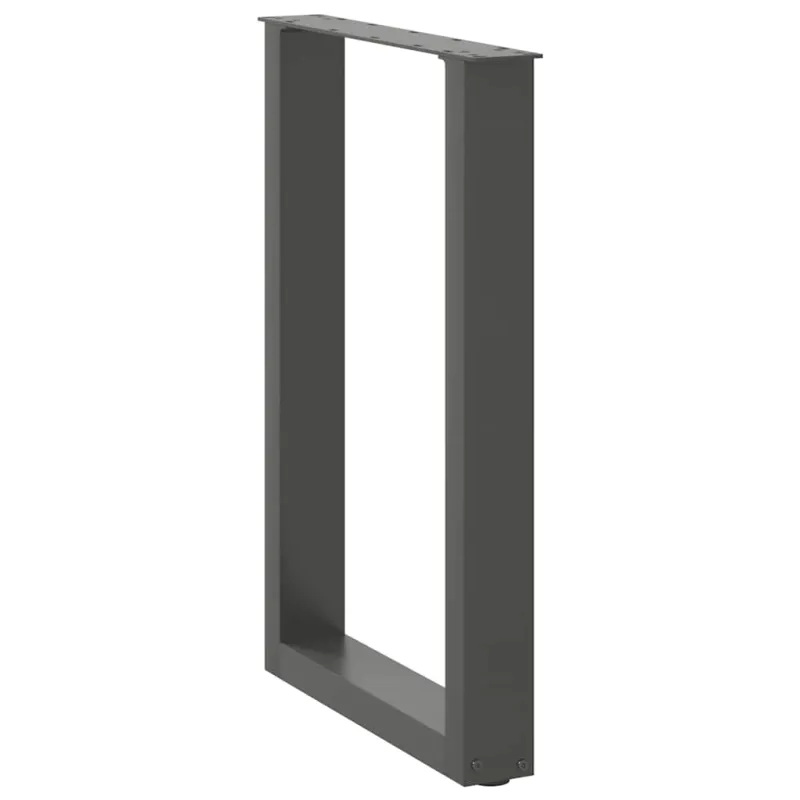 Valgomojo stalo kojos, U formos, 2 vnt., antracito spalvos, 50x(72-73) cm, plienas