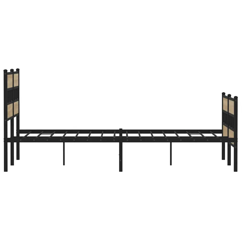 Lovos rėmas be čiužinio, sonoma ąžuolo, 140x190cm, metalas