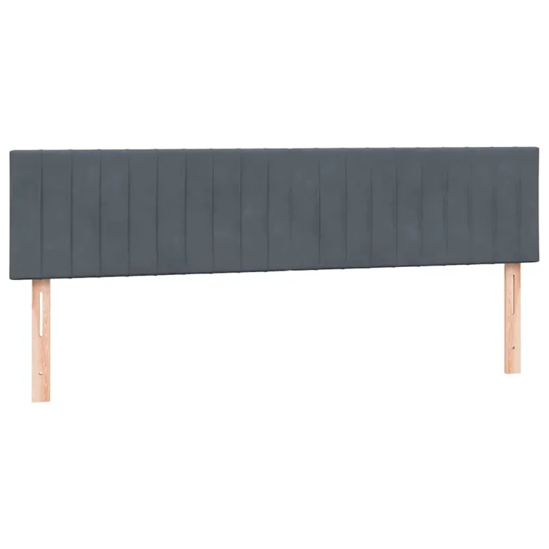 Lova su spyruokliniu/čiužiniu/LED, tamsiai pilka, 180x210 cm, aksomas