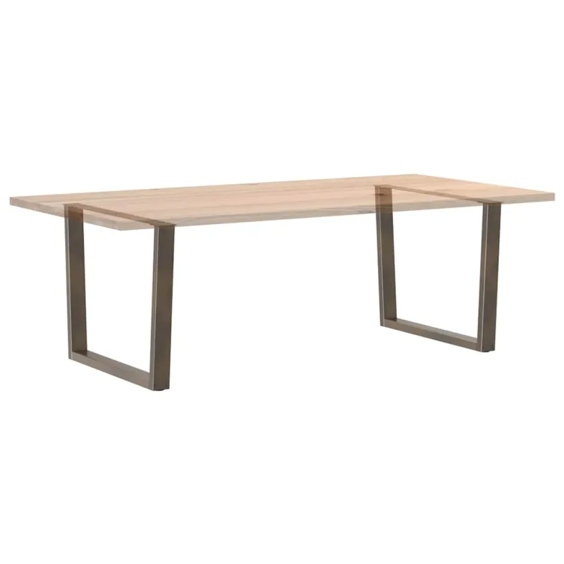 Valgomojo stalo kojelės, V formos, 2 vnt., natūralus plienas, 100 x (72-73,3) cm, plienas