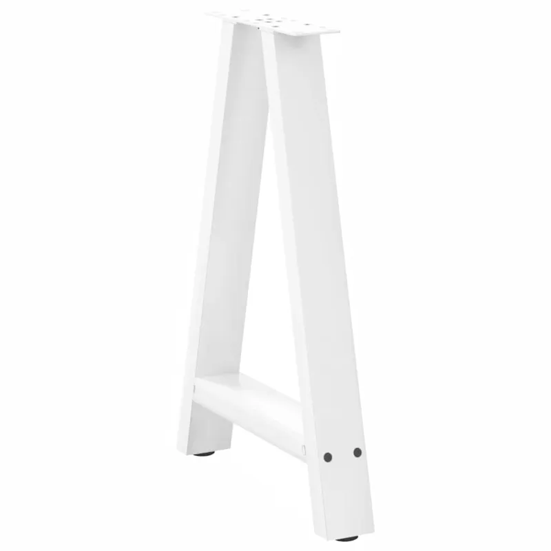 Valgomojo stalo kojelės, A formos, 2 vnt., baltos, 50x(72-73) cm, plienas