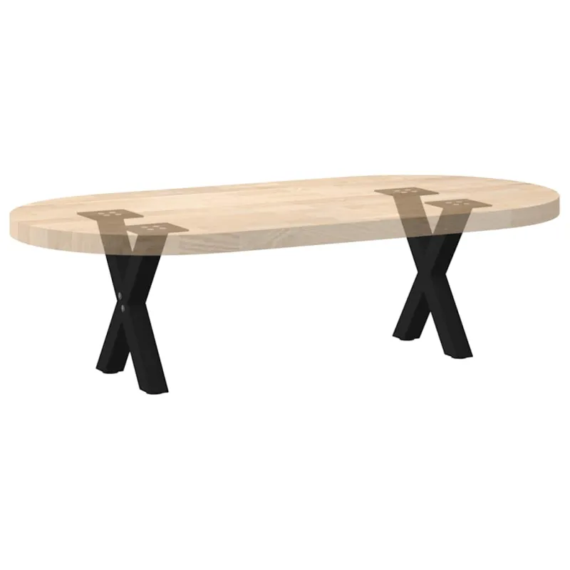 Kavos staliuko kojelės, X formos, 2 vnt., juodos, 37x(30-31) cm, plienas