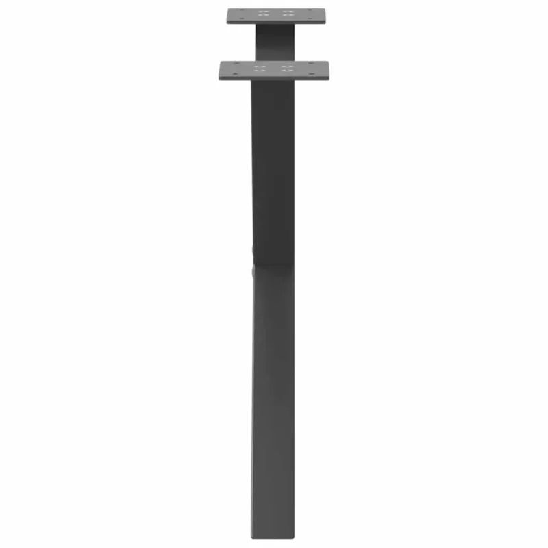 Kavos staliuko kojelės, 2 vnt., antracito spalvos, 50x(42-43) cm, plienas