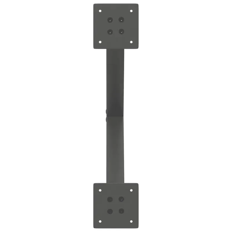 Kavos staliuko kojelės, 2 vnt., antracito spalvos, 50x(42-43) cm, plienas