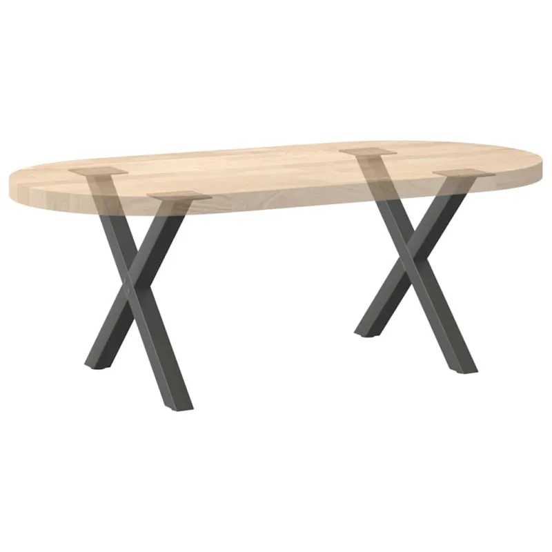 Kavos staliuko kojelės, 2 vnt., antracito spalvos, 50x(42-43) cm, plienas