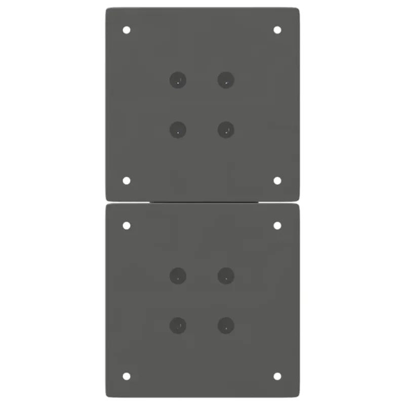 Kavos staliuko kojelės, 2 vnt., antracito spalvos, 38x(42-43) cm, plienas