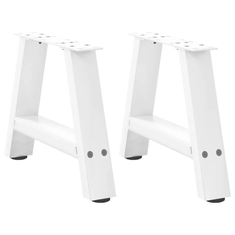Kavos staliuko kojelės, A formos, 2 vnt., baltos, 40x(30-31) cm, plienas