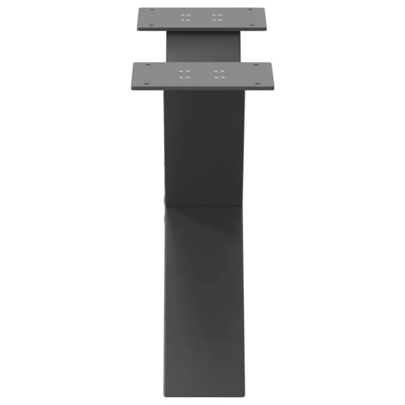 Kavos staliuko kojelės, 2 vnt., antracito spalvos, 60x(30-31) cm, plienas