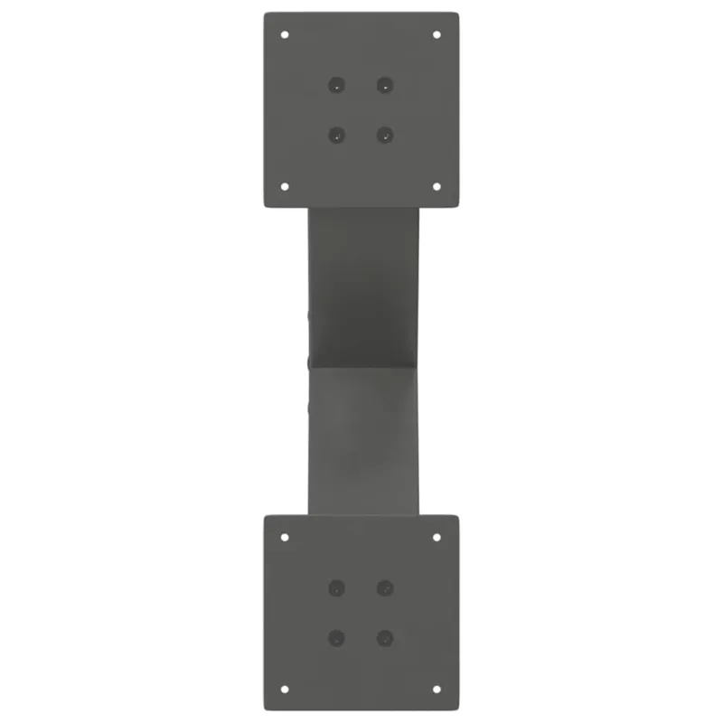 Kavos staliuko kojelės, 2 vnt., antracito spalvos, 60x(30-31) cm, plienas