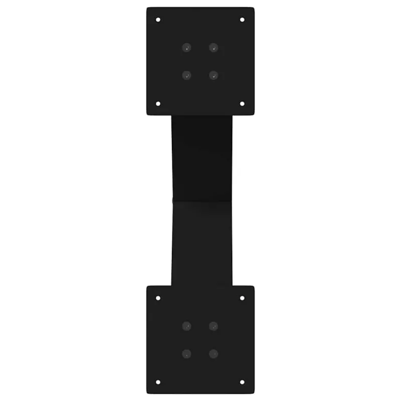 Kavos staliuko kojelės, X formos, 2 vnt., juodos, 50x(42-43) cm, plienas