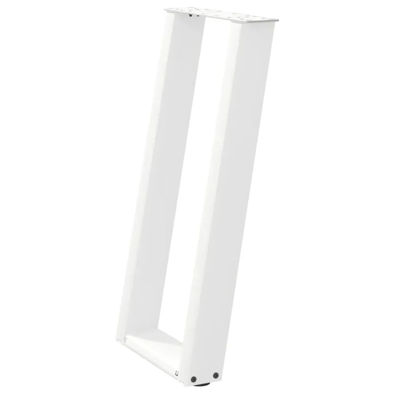 Konsolinio stalo kojelės, U formos, 2 vnt., baltos, 38x(72-73) cm, plienas