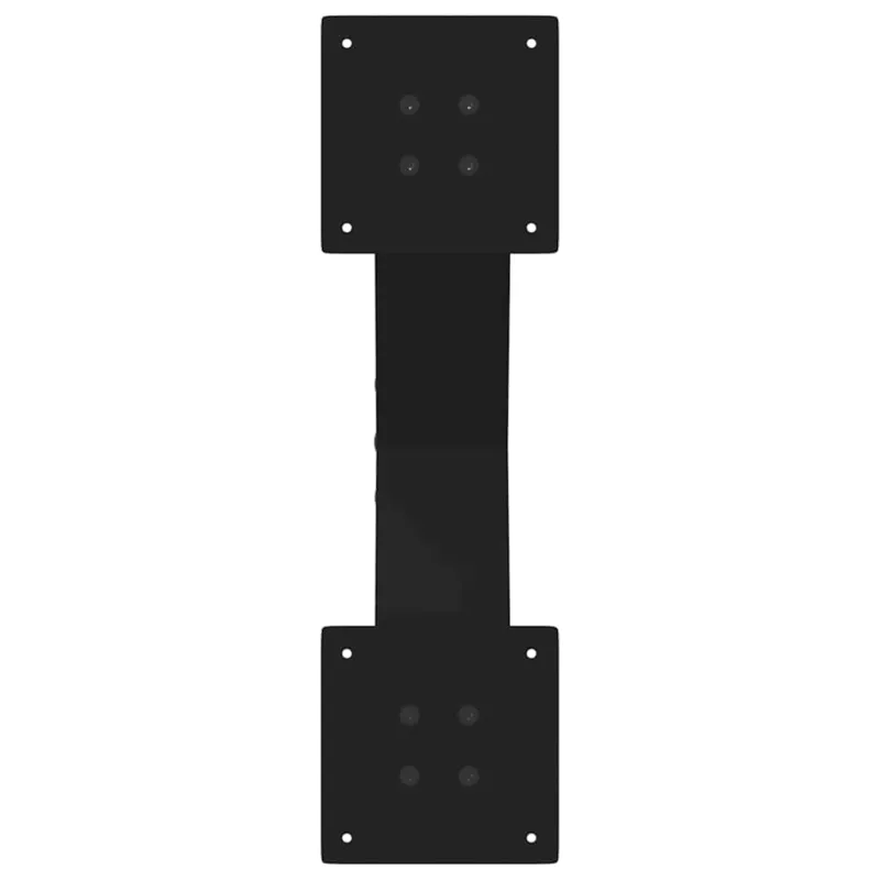 Kavos staliuko kojelės, 2 vnt., juodos, 60x(30-31) cm, plienas, X formos