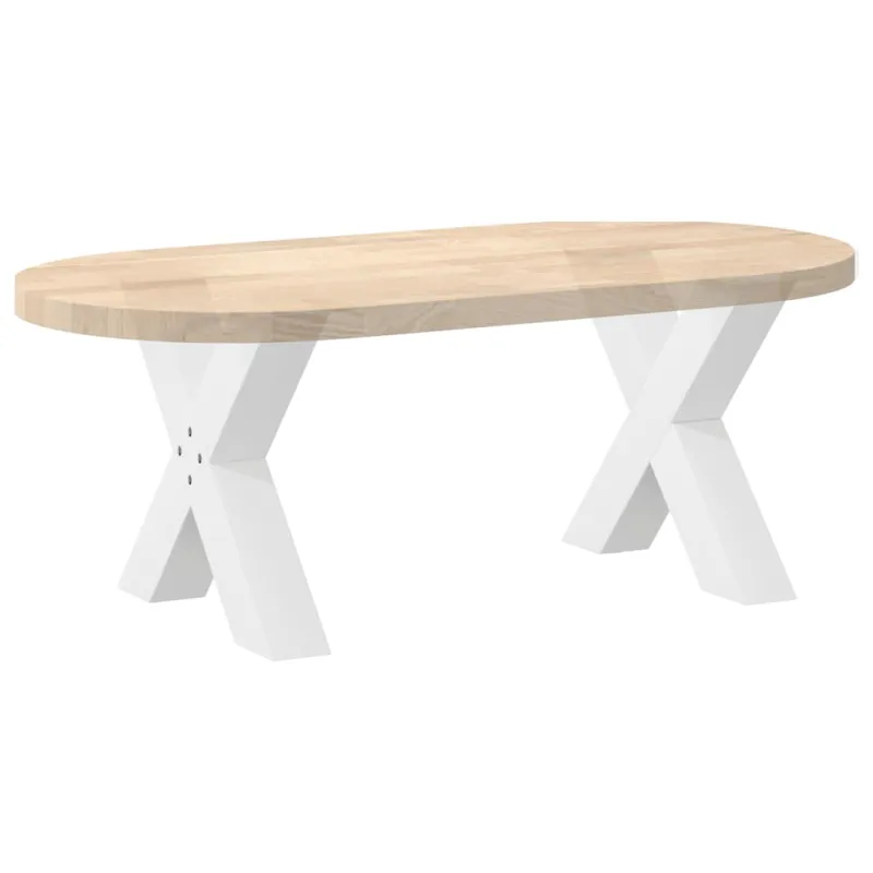 Kavos staliuko kojelės, 2 vnt., baltos, 60x(42-43) cm, plienas, X formos