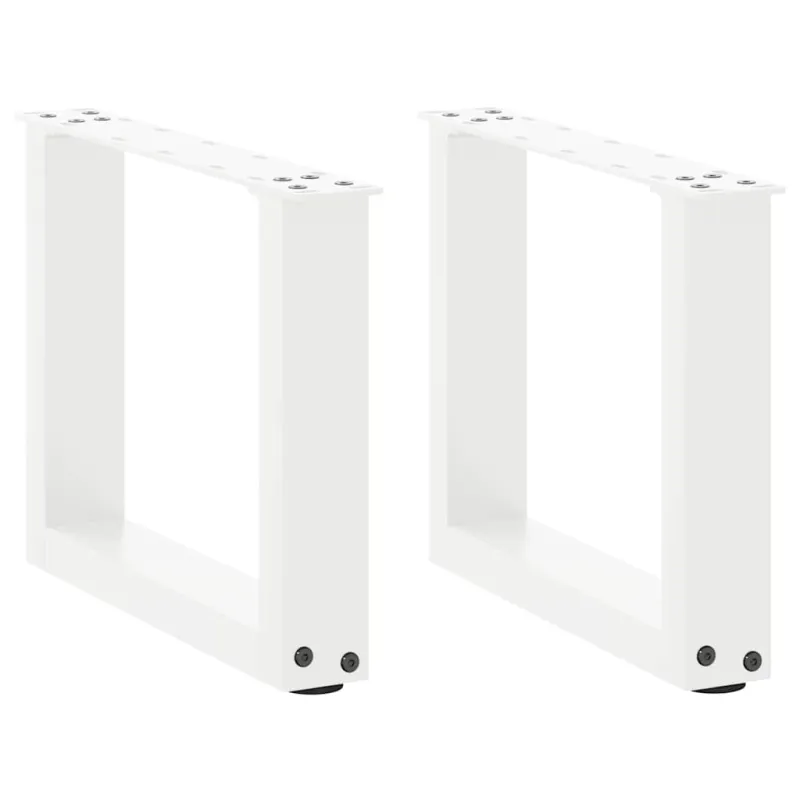 Kavos staliuko kojelės, 2 vnt., baltos, 40x(30-31) cm, plienas, U formos