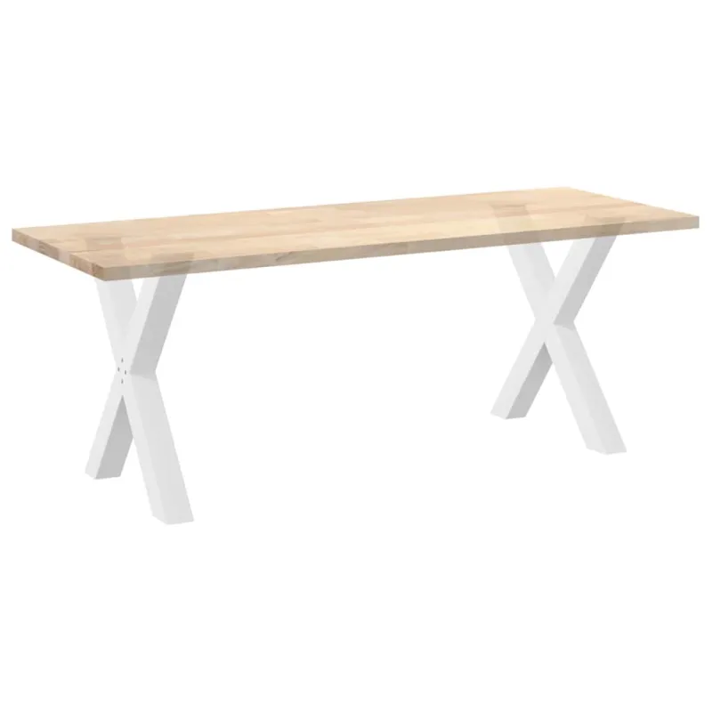 Valgomojo stalo kojos, 2 vnt., baltos, 70x(72-73) cm, plienas, X formos