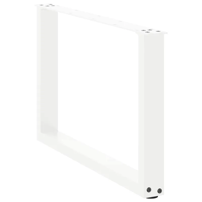 Kavos staliuko kojelės, 2 vnt., baltos, 70x(42-43) cm, plienas, U formos