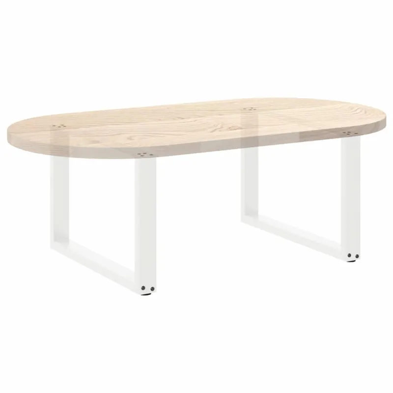 Kavos staliuko kojelės, 2 vnt., baltos, 70x(42-43) cm, plienas, U formos