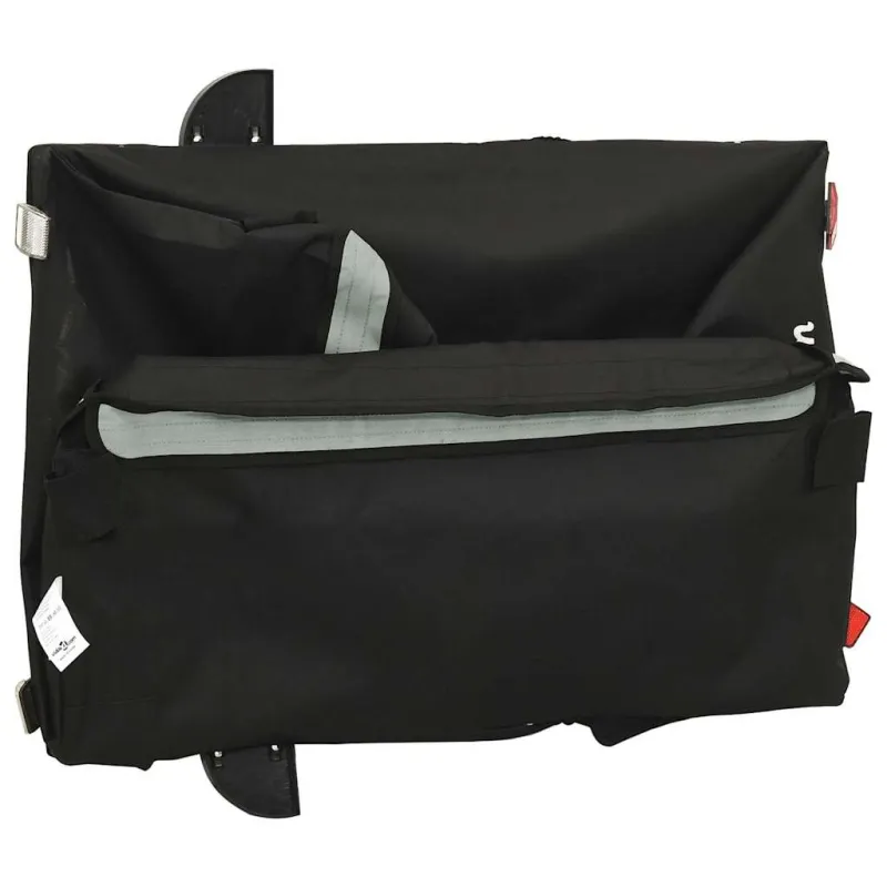Dviračio priekaba, juodos ir pilkos spalvos, 45kg, geležis