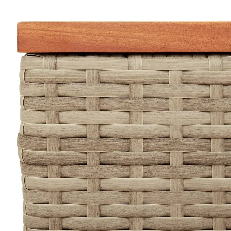 Sivulaistutustason pöytäkset, 2 kpl, hiekka, 55x34x37 cm, polyrataani