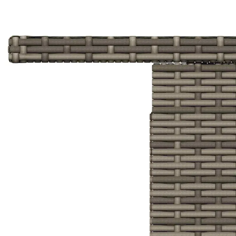 Pöytä lasipintaisella pinnalla, harmaa, 100x55x73cm, PE-rattana