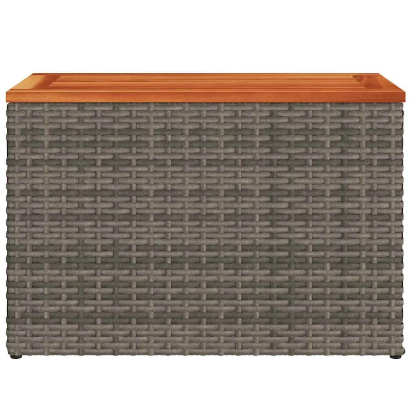Sivulaatikot, 2 kpl, harmaat, 55x34x37 cm, polyrattana