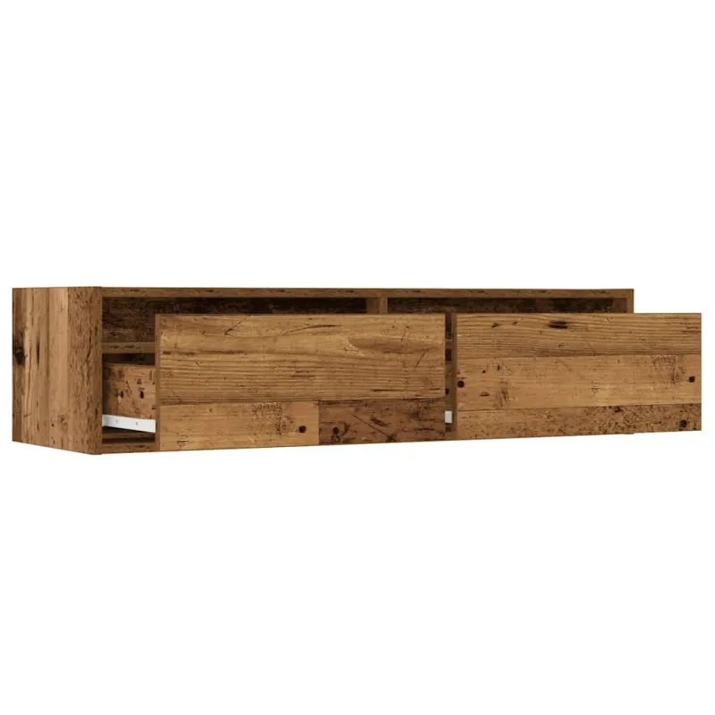Televizoriaus spintelė su LED, medienos, 100X35,5x25 cm