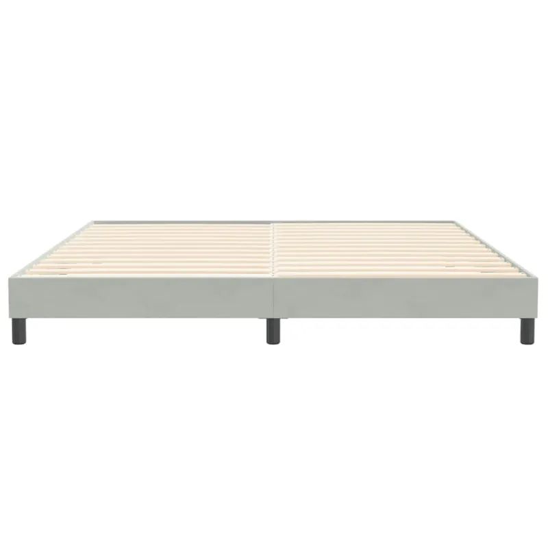 Lovos rėmas be čiužinio Šviesiai pilkas 200x210 cm aksomas