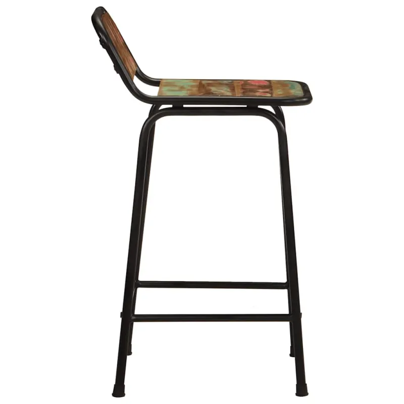 Baro taburetės, 4vnt., 46x35,5x80 cm, perdirbtos medienos