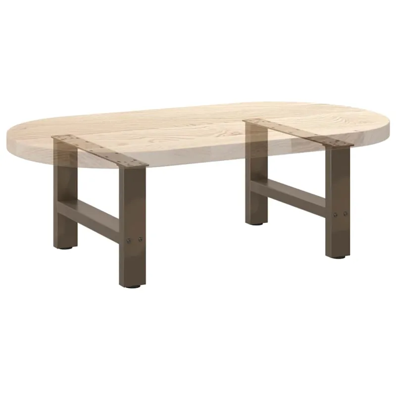 Kavos staliuko kojelės, 2 vnt., 50x(30-31) cm, natūralus plienas