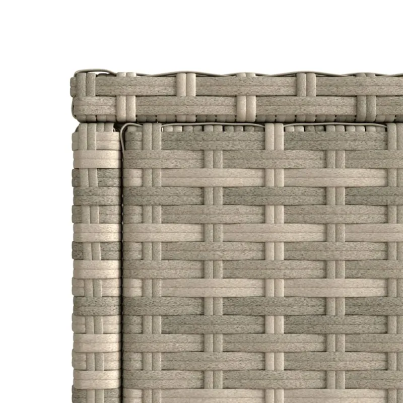 Sivupöytä puutarhaan, harmaa, 58x27,5x55cm, polyrattana